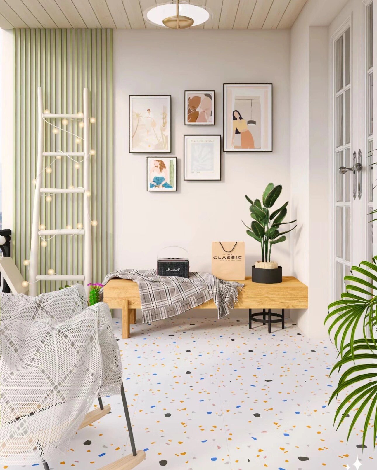 你没见过的水磨石阳台🎀 醉后简直一张太美