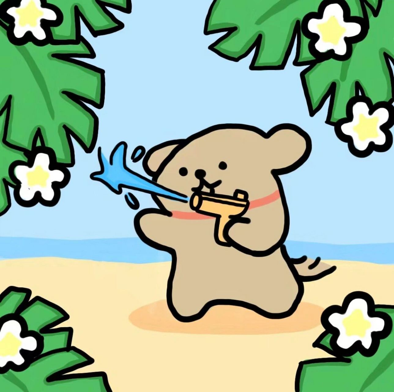 鲷鱼烧线条小狗头像 假期来噜～09999890 这次带来的是 线条