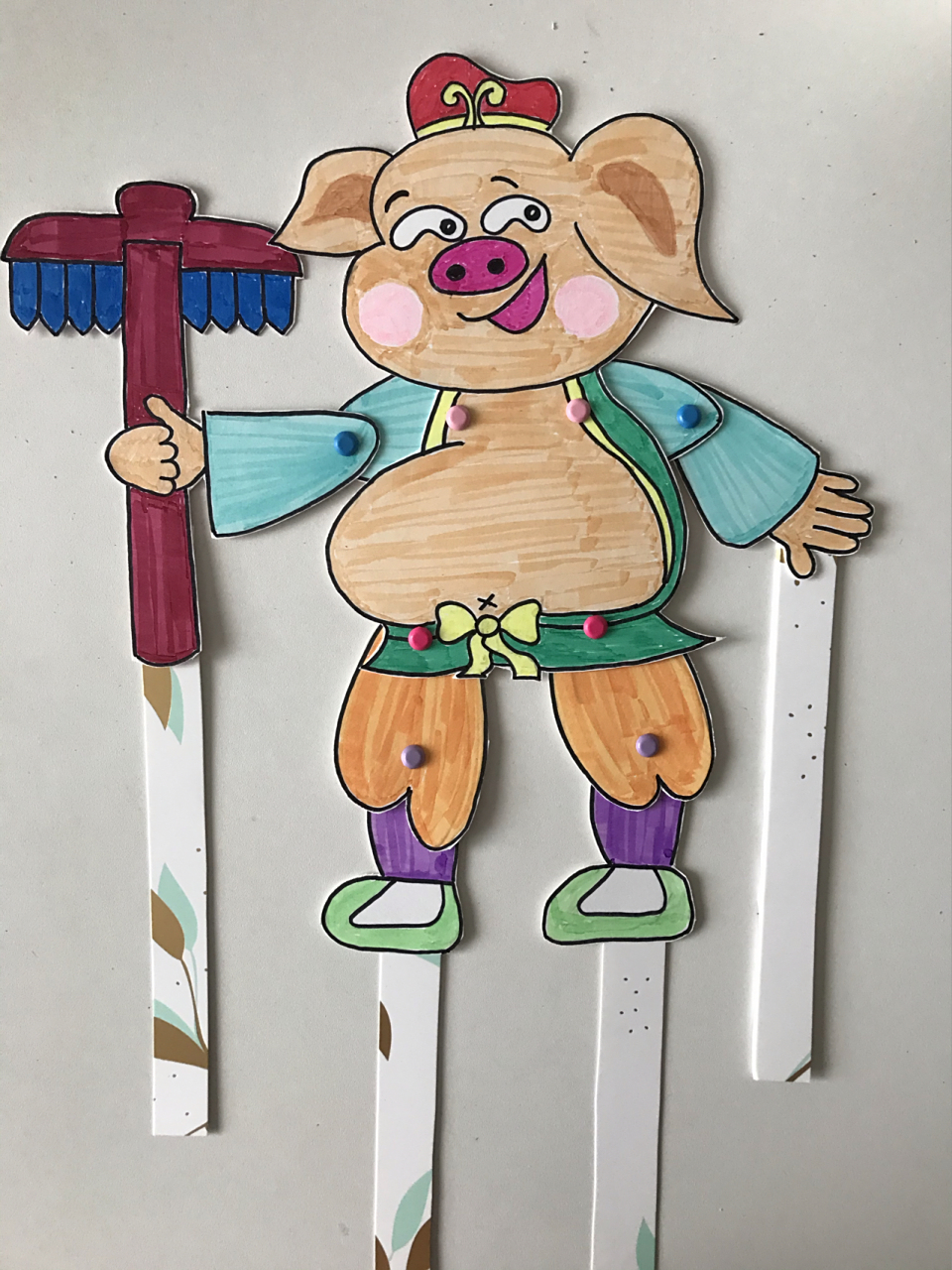 皮影戏之猪八戒手工制作完成73 皮影戏之猪八戒手工制作完成73