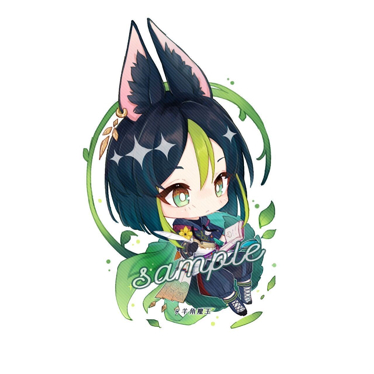 原神q版同人-第六弹 来啦来啦~ 不知不觉画了这么多了 (图使用权已