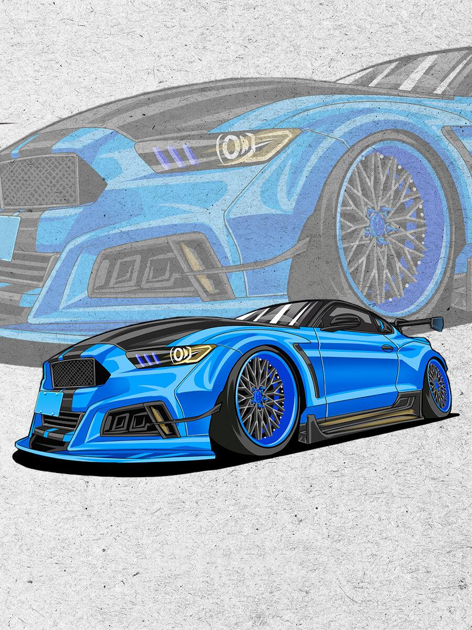 原创手绘画车|期待看到你画笔下的福特98 系列已经更到第六期啦99