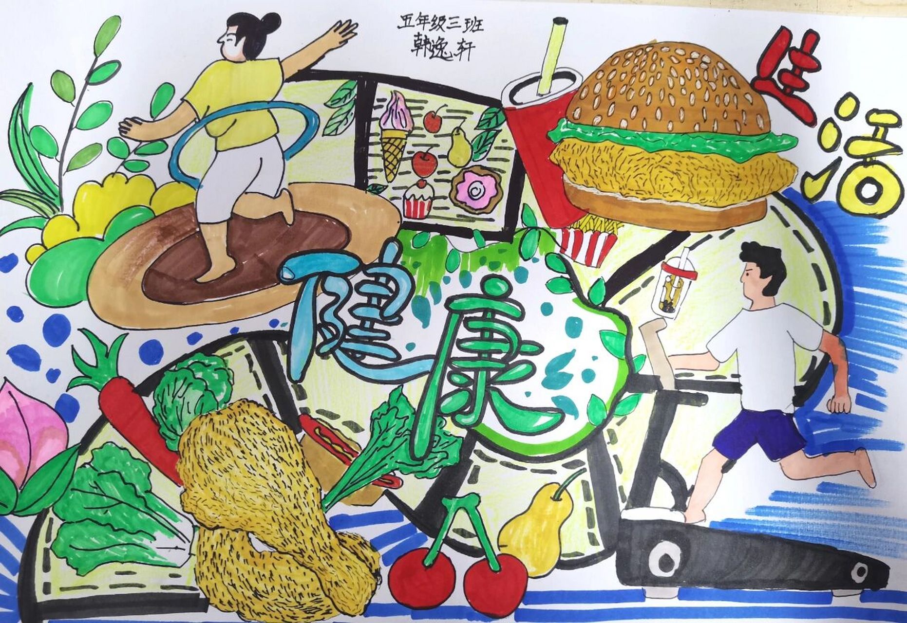 健康生活,科学减重绘画来啦