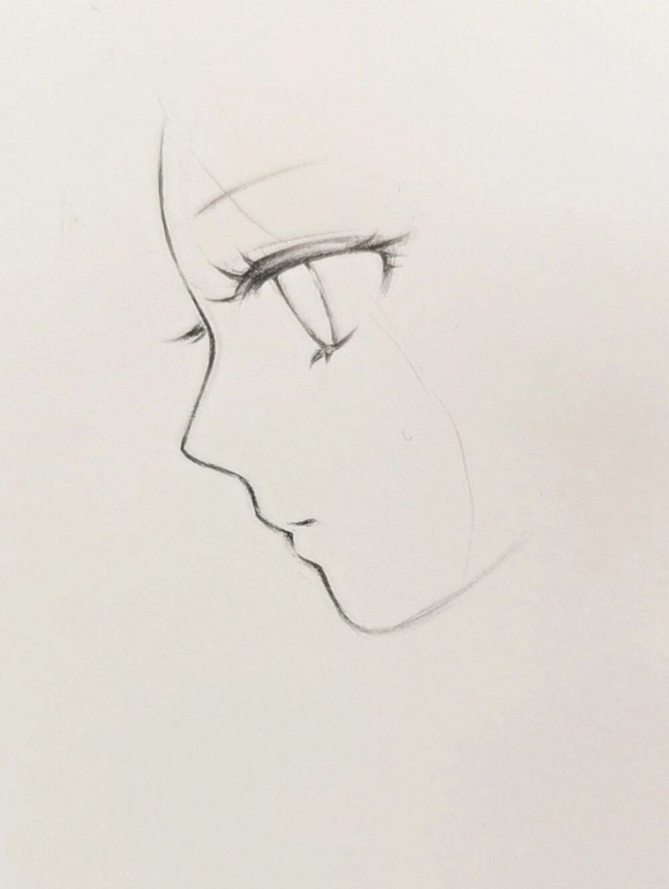 教你画侧脸95 是一幅构成比较简单的画哦～ 头发随意一点!