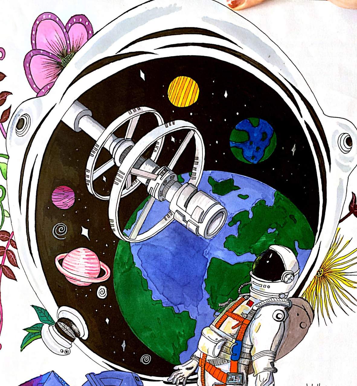 科技/太空主题绘画 宇宙穿梭机,科技太空类主题绘画.