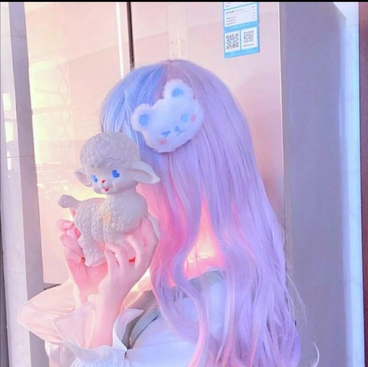 ins紫色系列女生头像真人