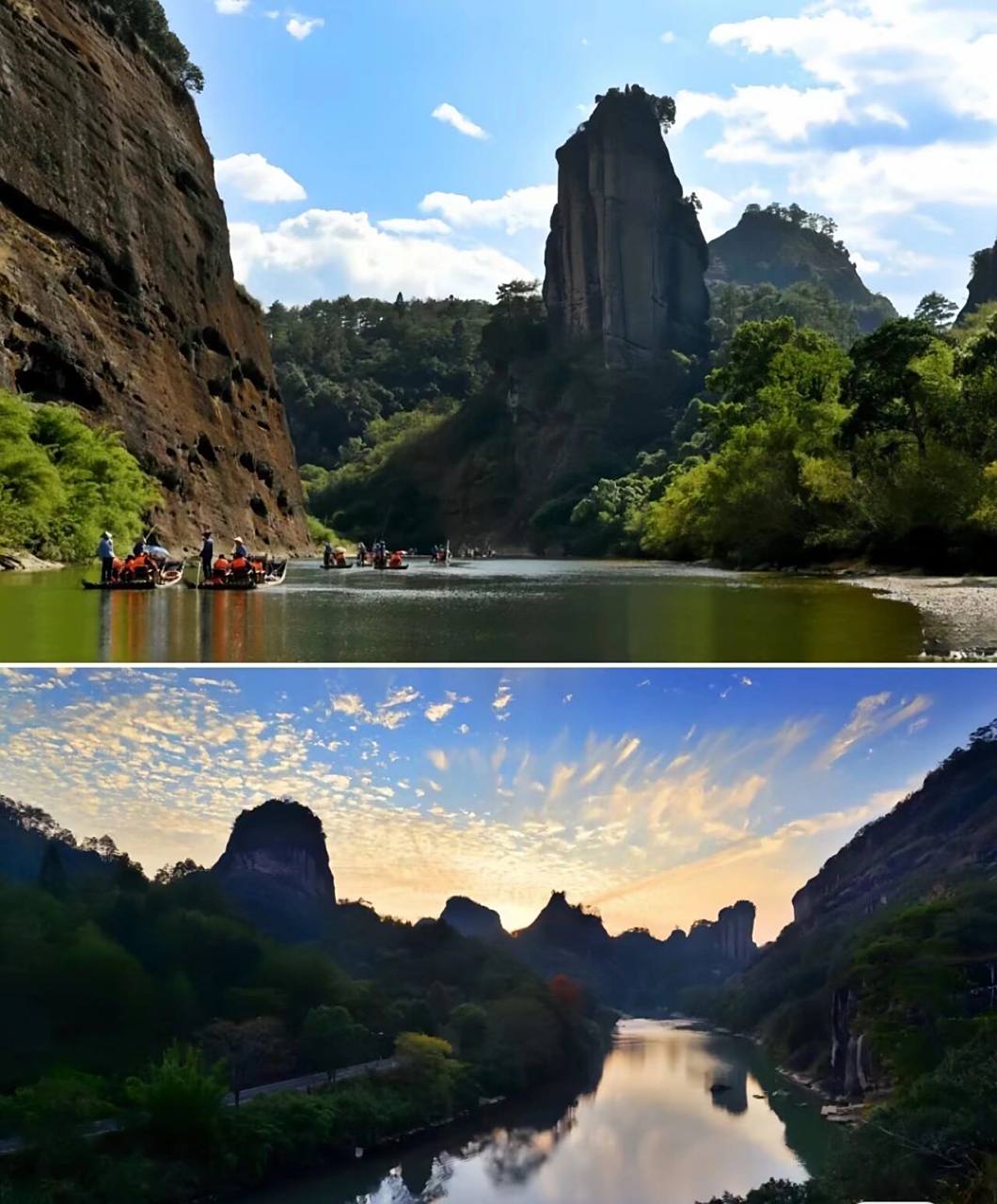 福建省最美丽山峰玉女峰|亭亭玉立少女得名 武夷山大王峰和玉女峰是