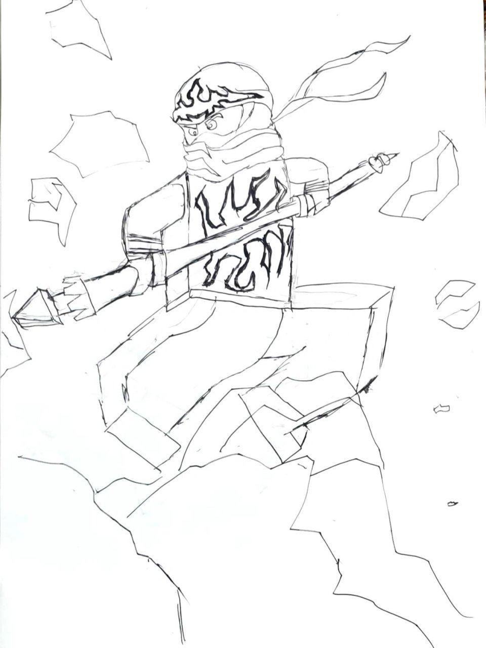 画幻影忍者1 今天终于静下心来画了一个幻影忍者