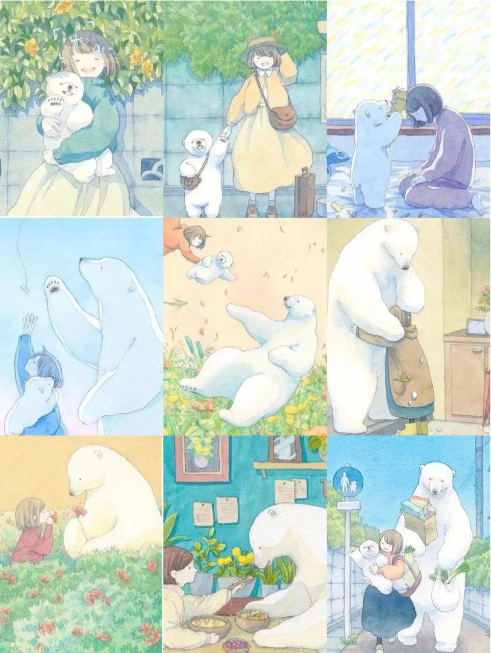 【治愈插画】给你一个温暖的抱抱 来自插画师しろさめ的作品