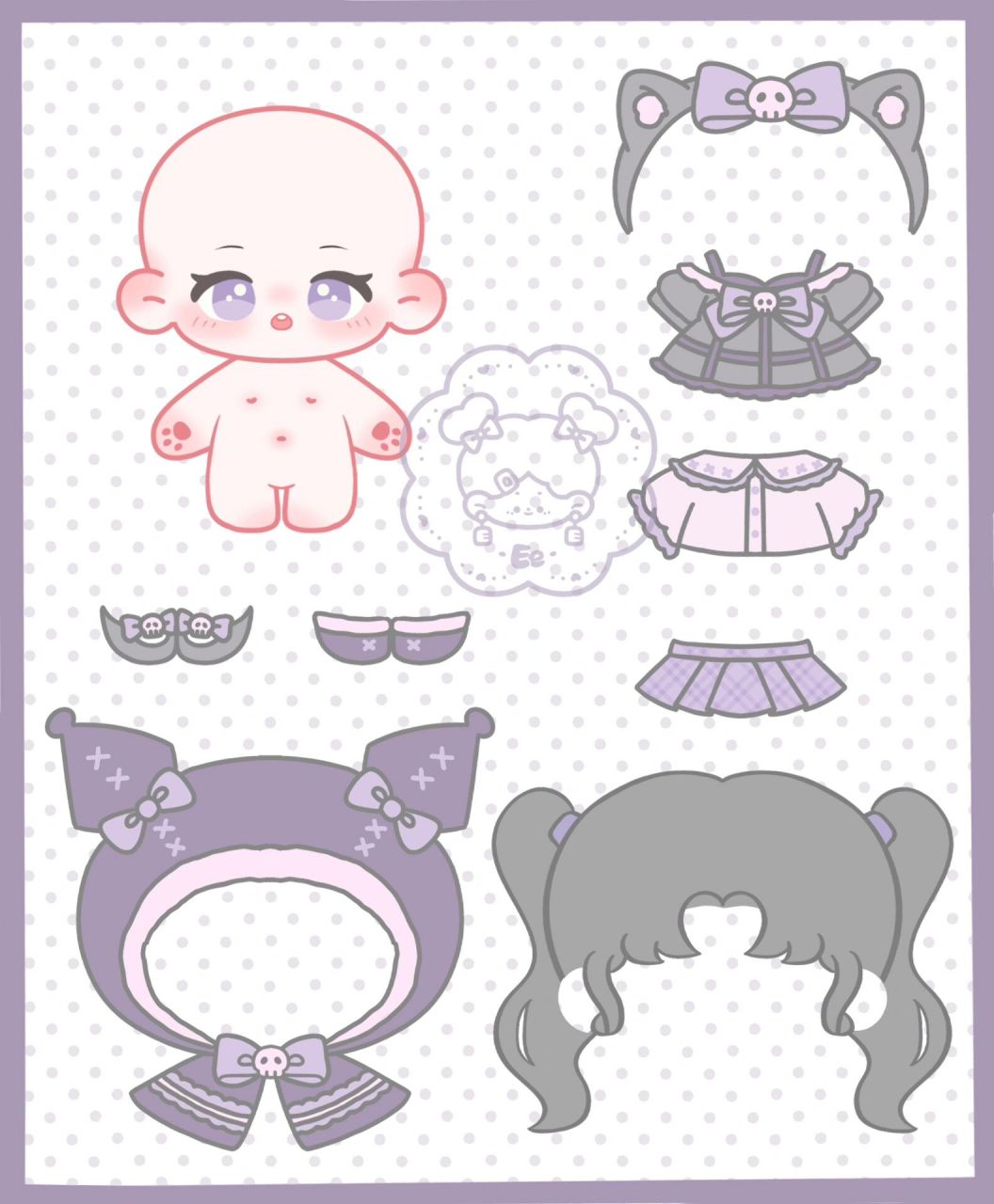 库洛米风换装 原图可在超萌鸭保存