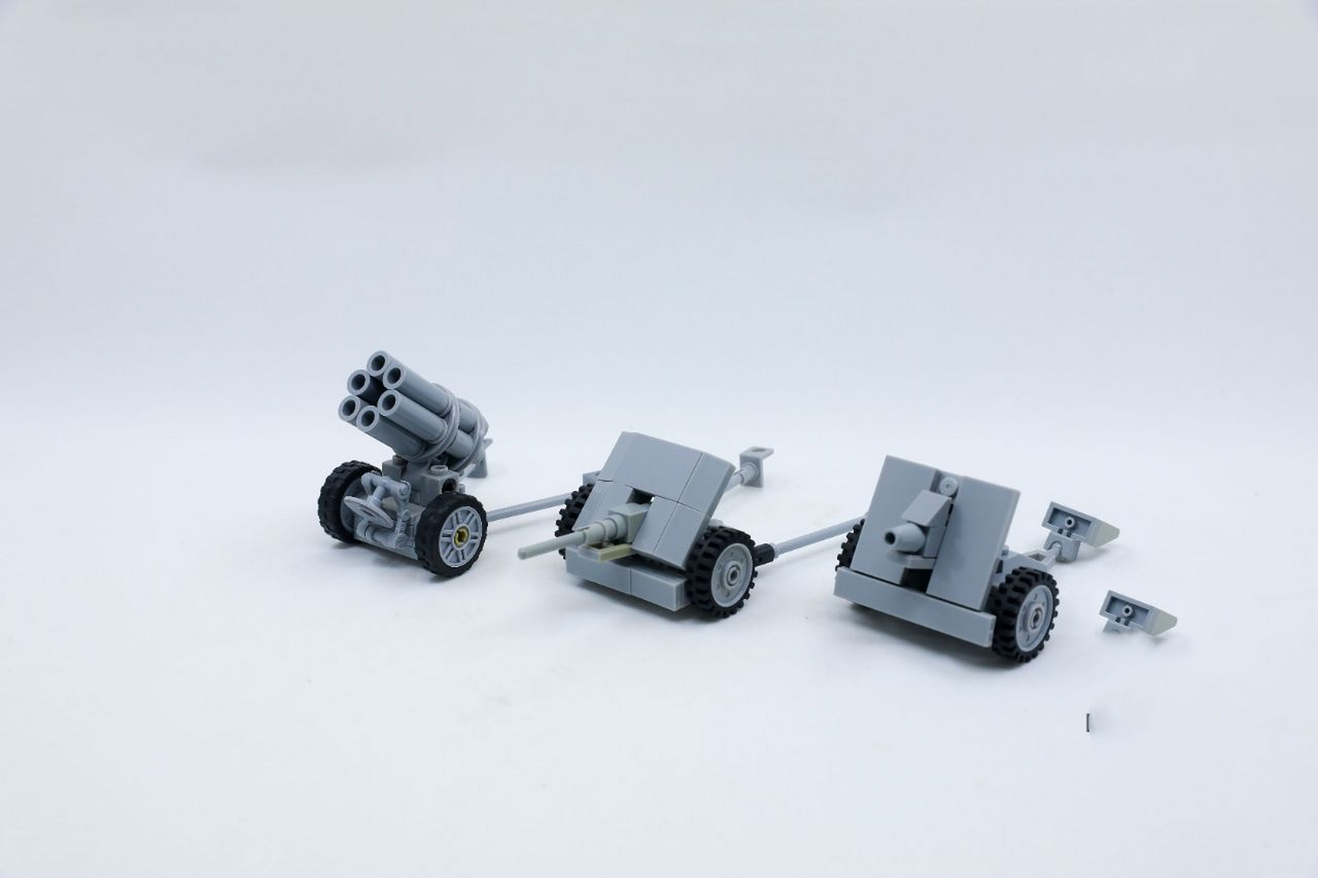 乐高moc《二战载具集锦》火炮篇 乐高积木还原德军各类火炮:flak 37