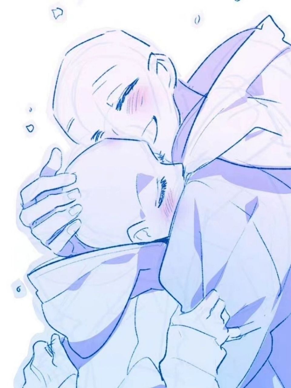 绘画96素材丨甜蜜贴贴临摹线稿7515 五一假期   分享甜蜜贴贴