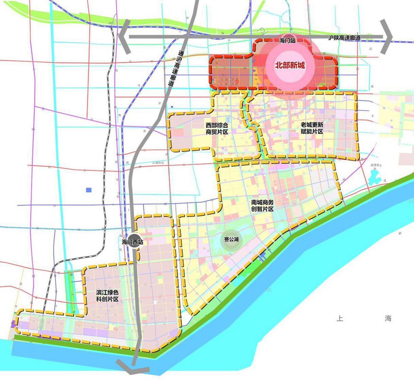 ,城市空间格局,城区布局十四五规划南通