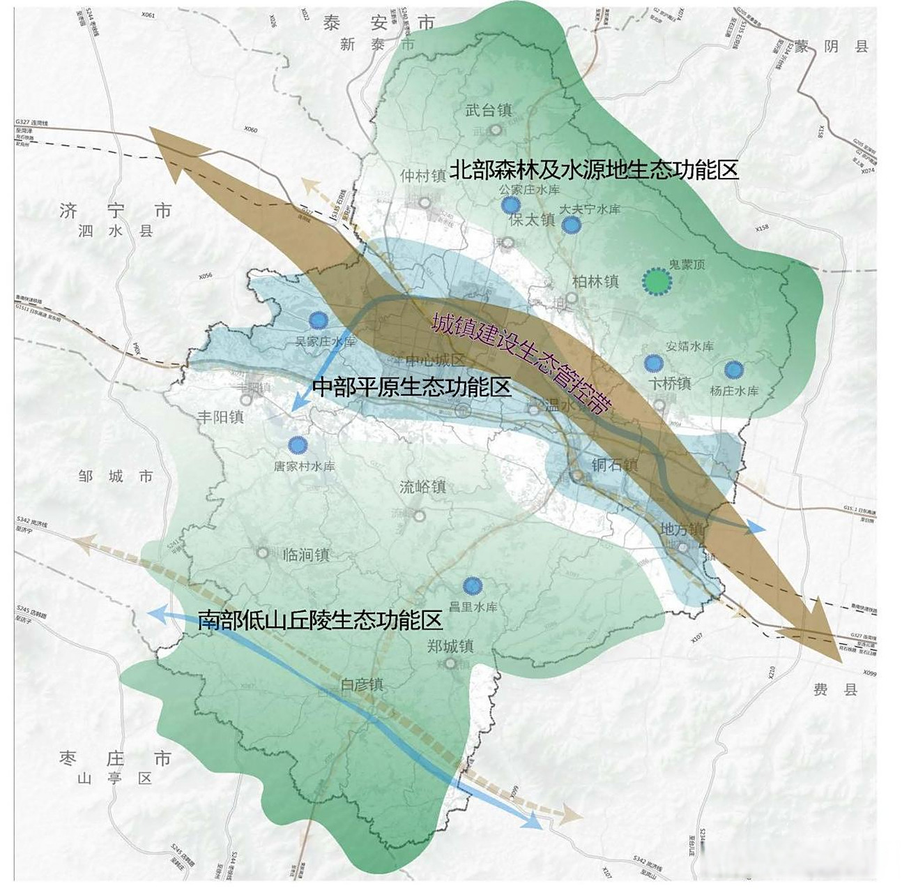 平邑县空间布局,产业布局,生态格局十四五规划山东
