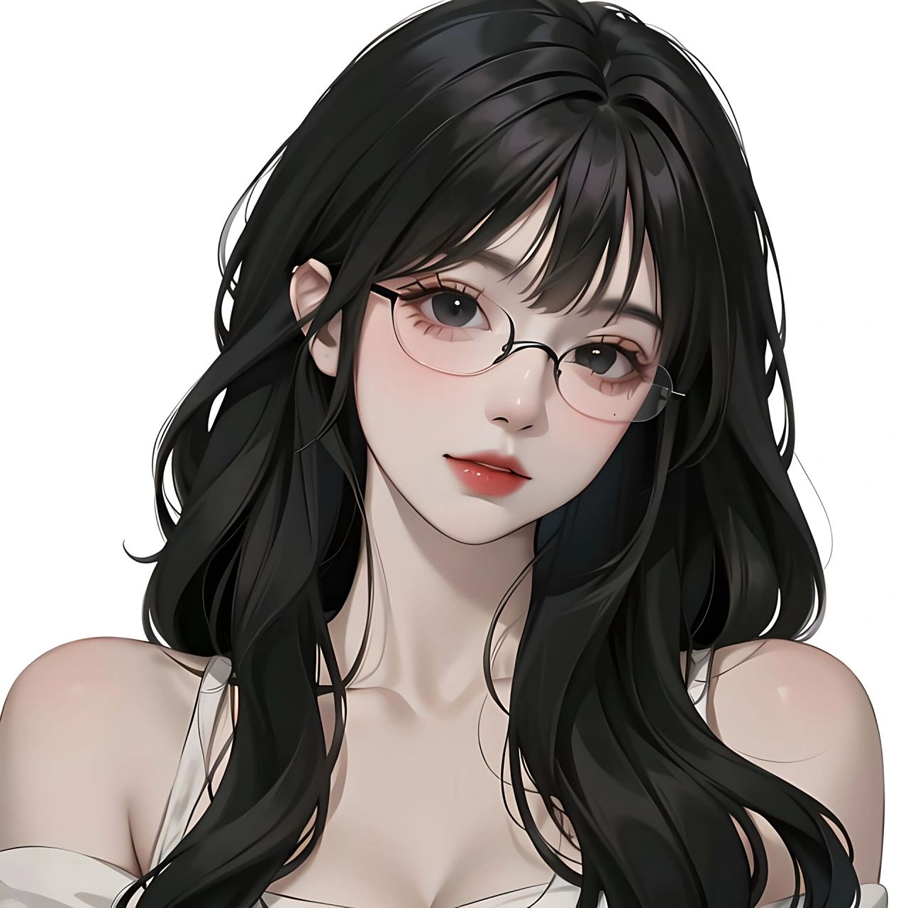 纯欲天花板|戴眼镜的女生头像分享