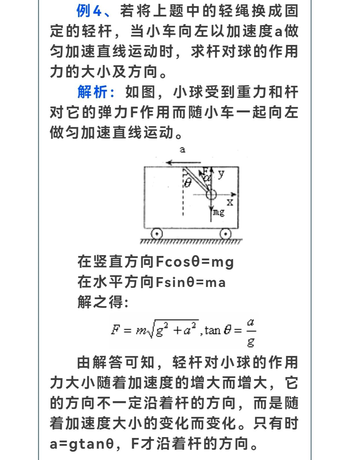 轻绳模型公式图片