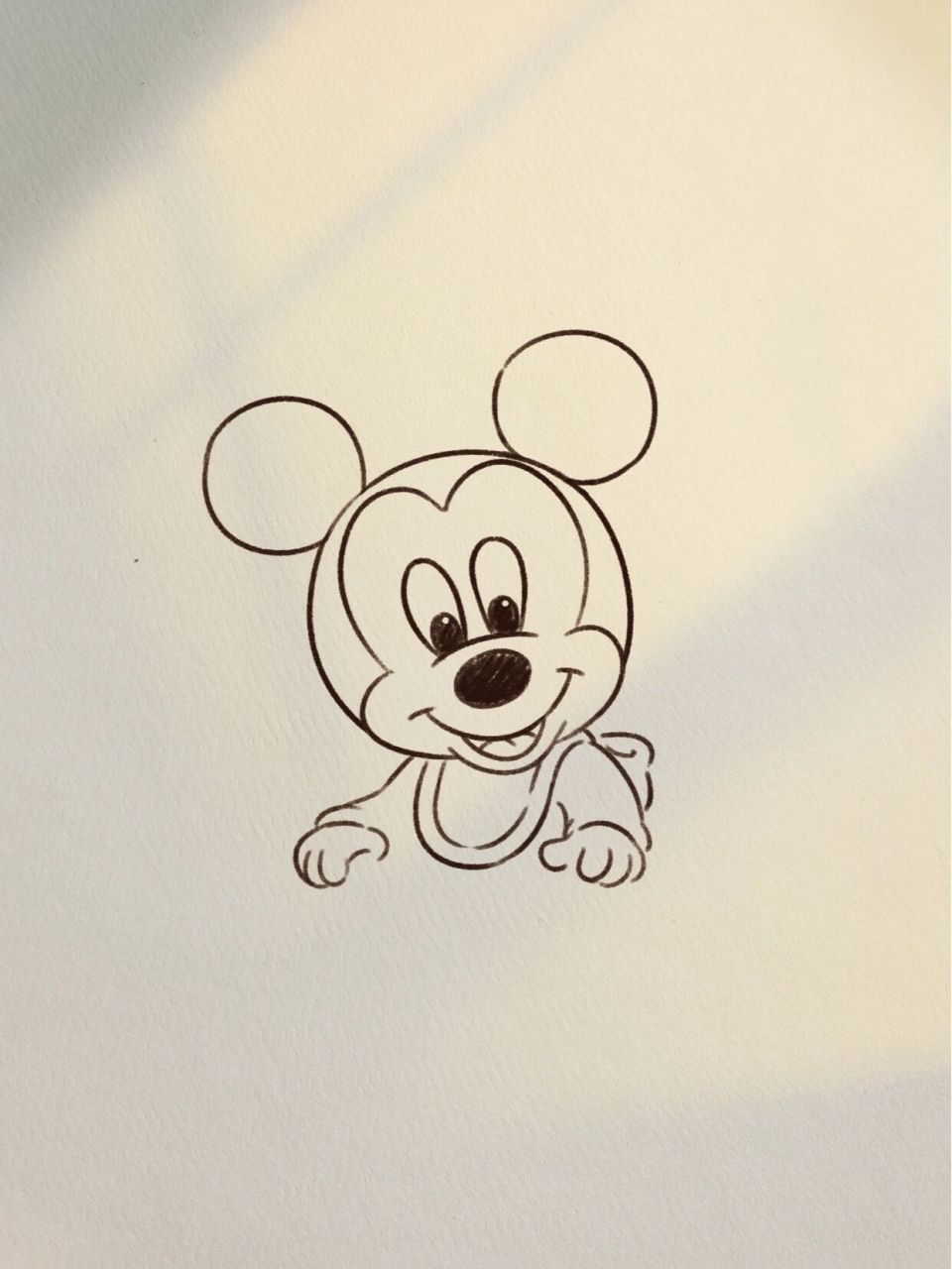 零基础手绘教程|迪士尼|米奇|画画|绘画 9696迪士尼超可爱米奇