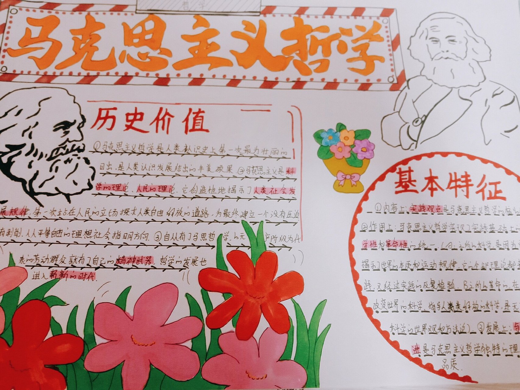 政治必修四《哲学与文化》 马克思主义哲学手抄报