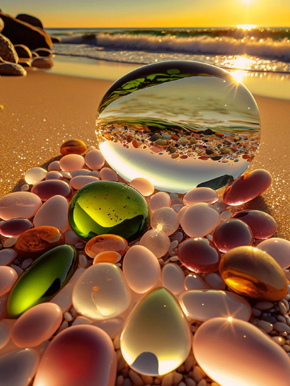 浪漫七彩海滩石 浪漫七彩海滩石