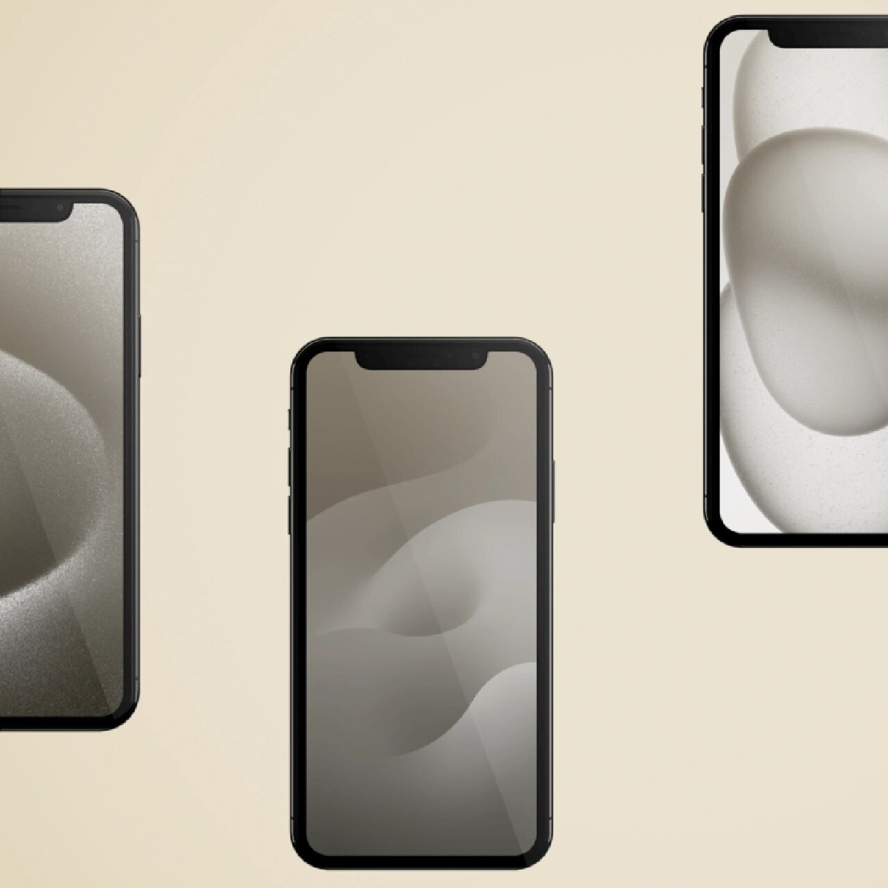 iphone15 天然钛壁纸 天然钛色非常吸引人,几乎是星光风格的颜色.