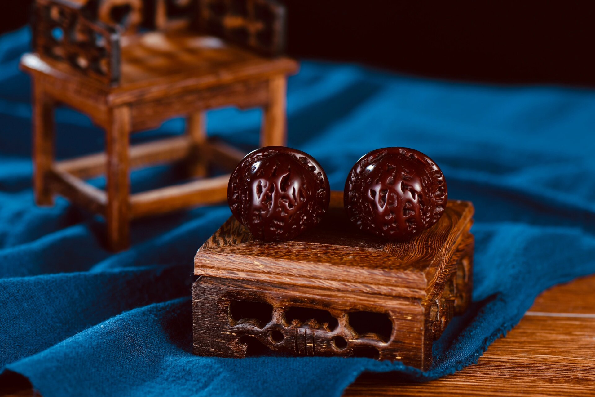 百年狮子头核桃 可上过画报的 百年老核桃狮子头 无论是光泽还是磨损