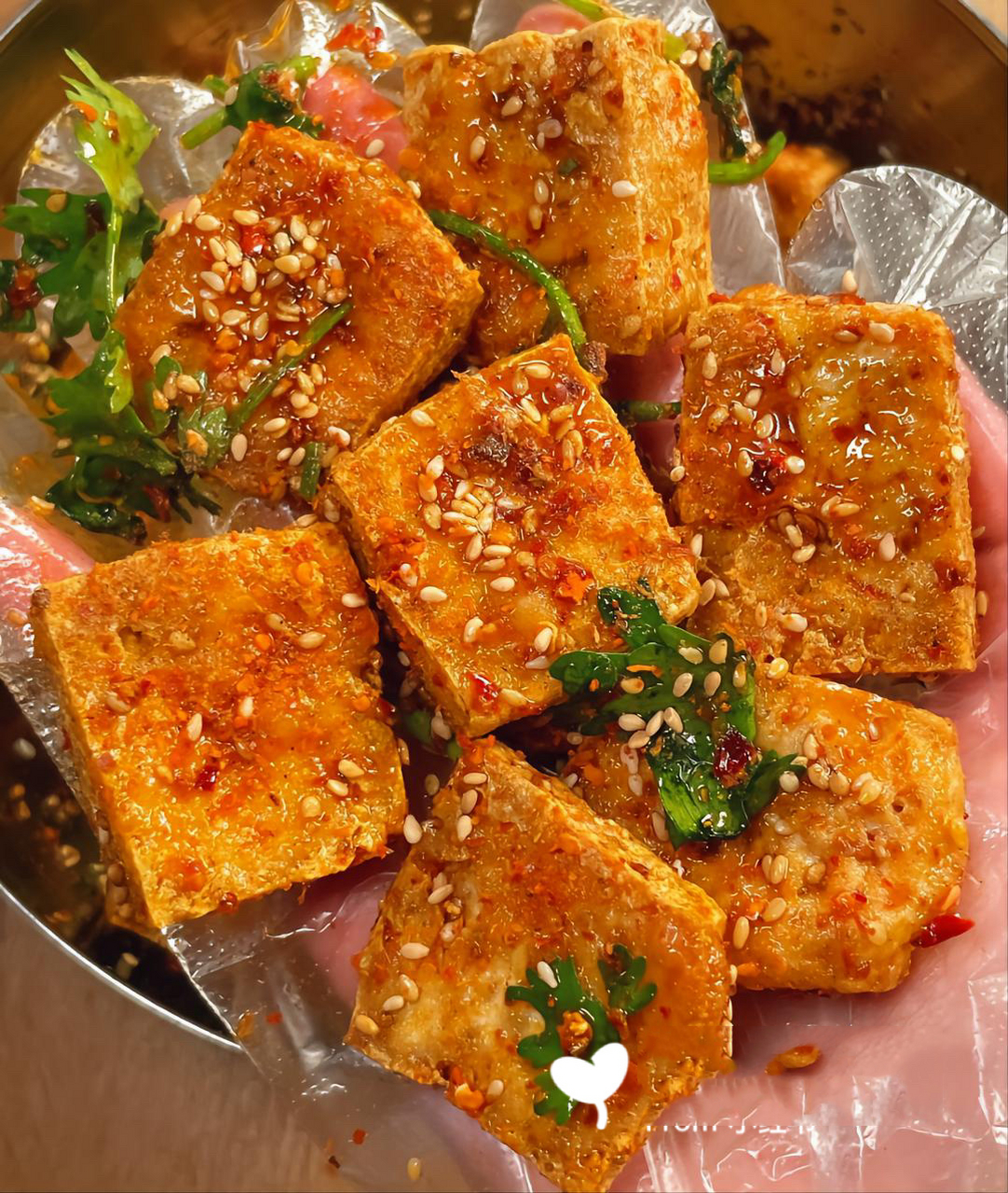 一道街边小吃香辣炸豆腐99 一份会嘎嘣脆香辣的豆腐小吃