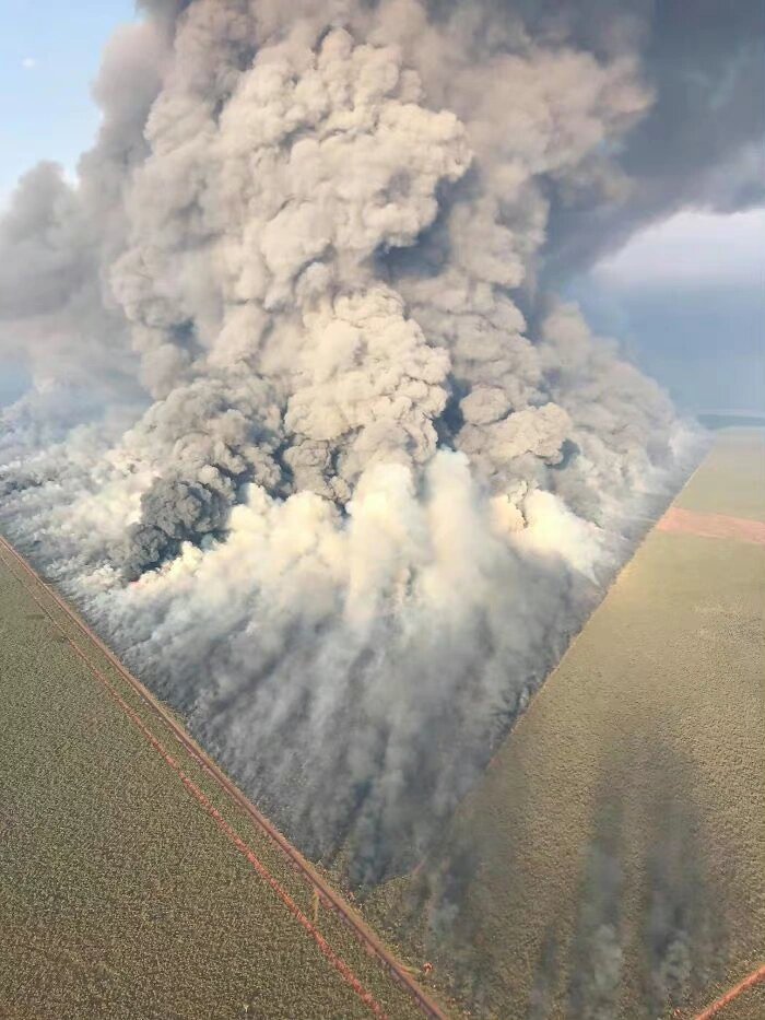 航拍镜头下的澳大利亚丛林大火