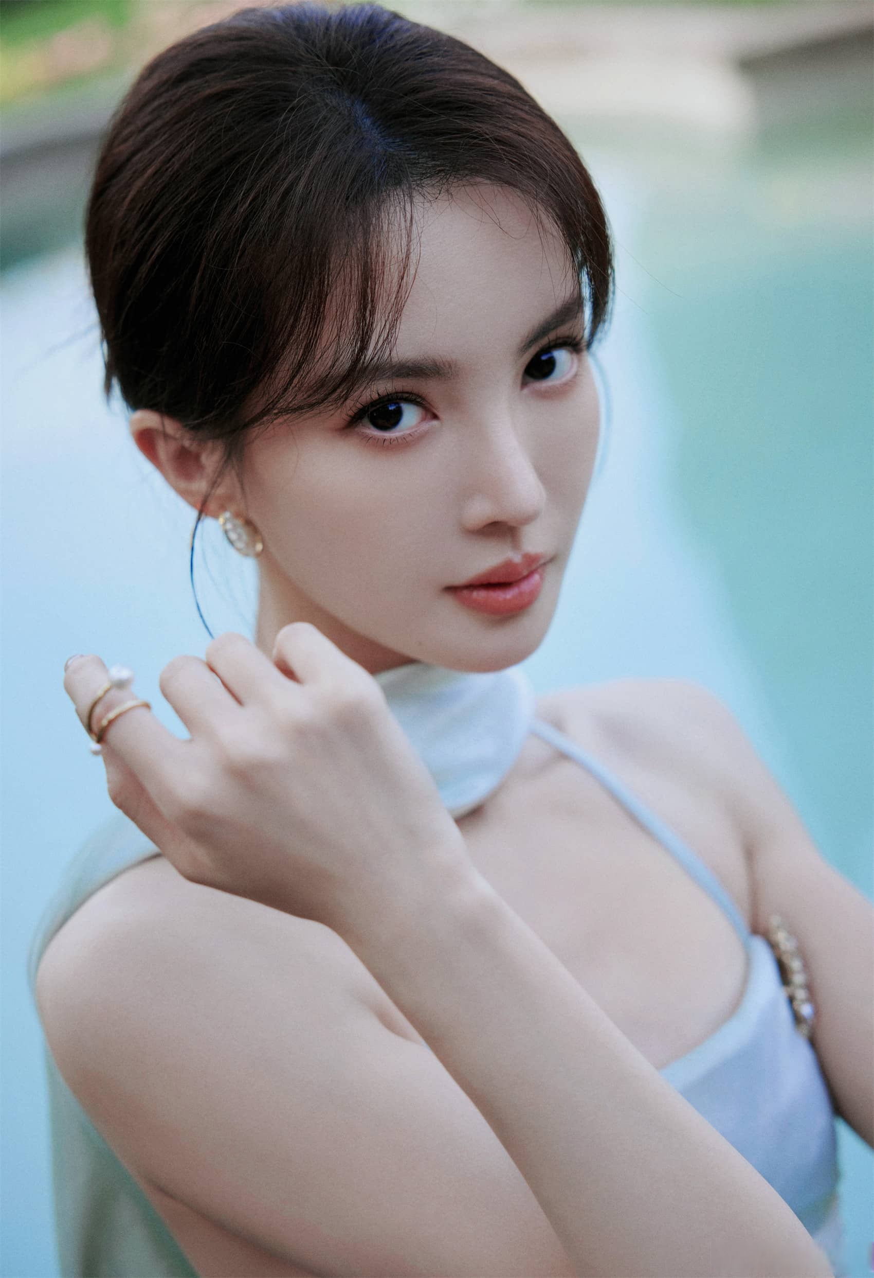 金晨,淡蓝的春日气息