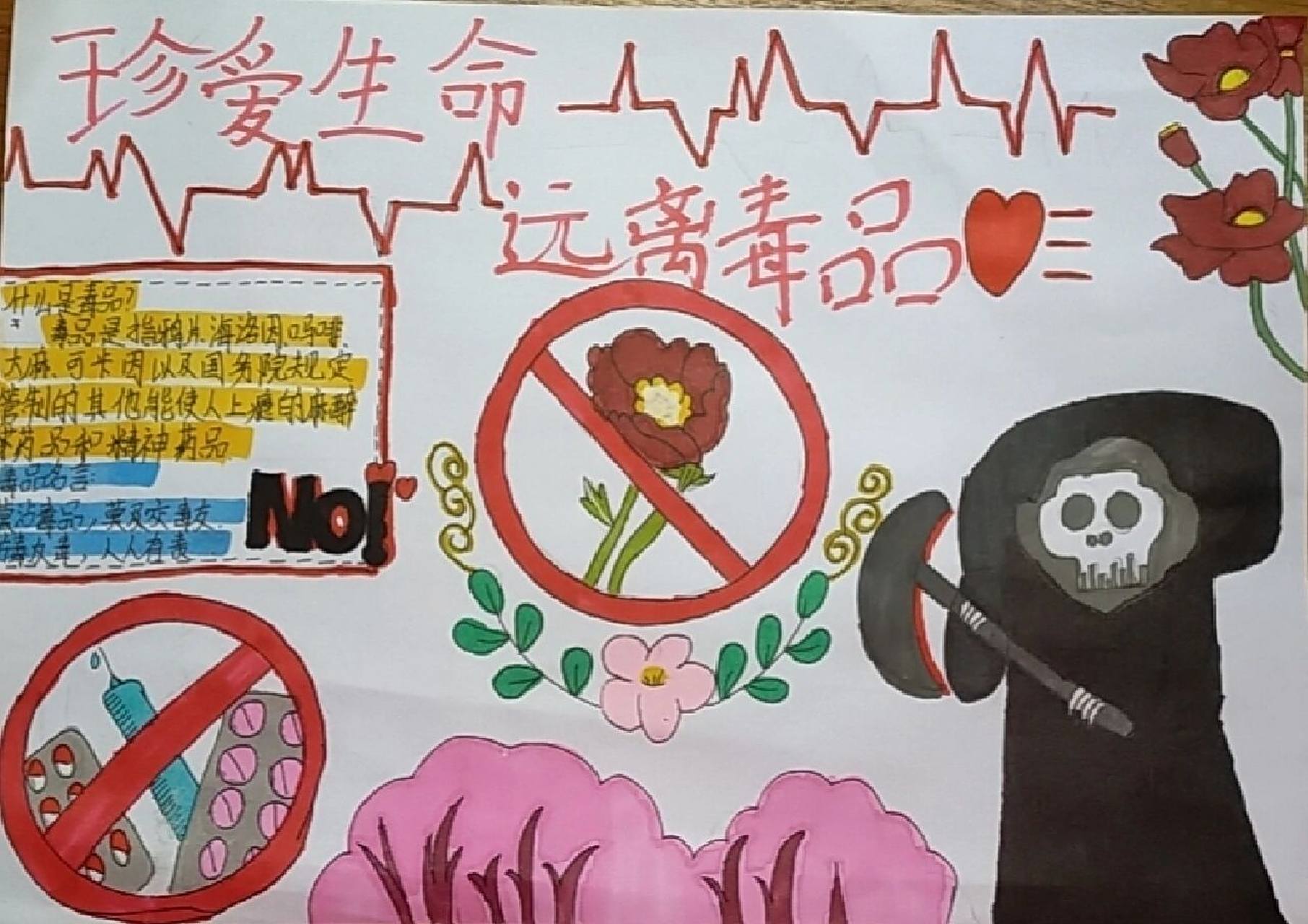 禁毒手抄报 可以参考