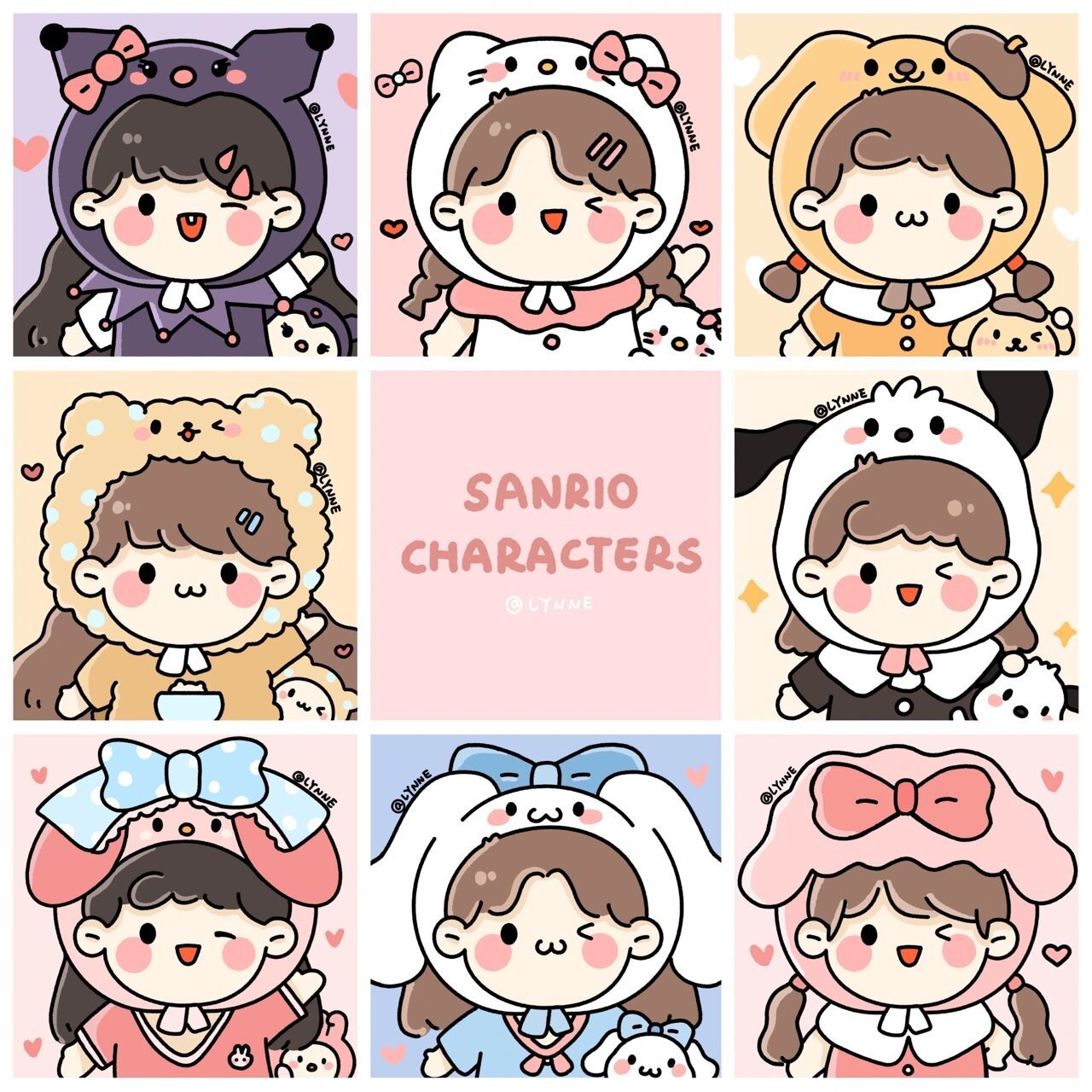 三丽鸥女生可爱小头像第二弹 三丽鸥小头像第二弹 库洛米,kitty, 美乐