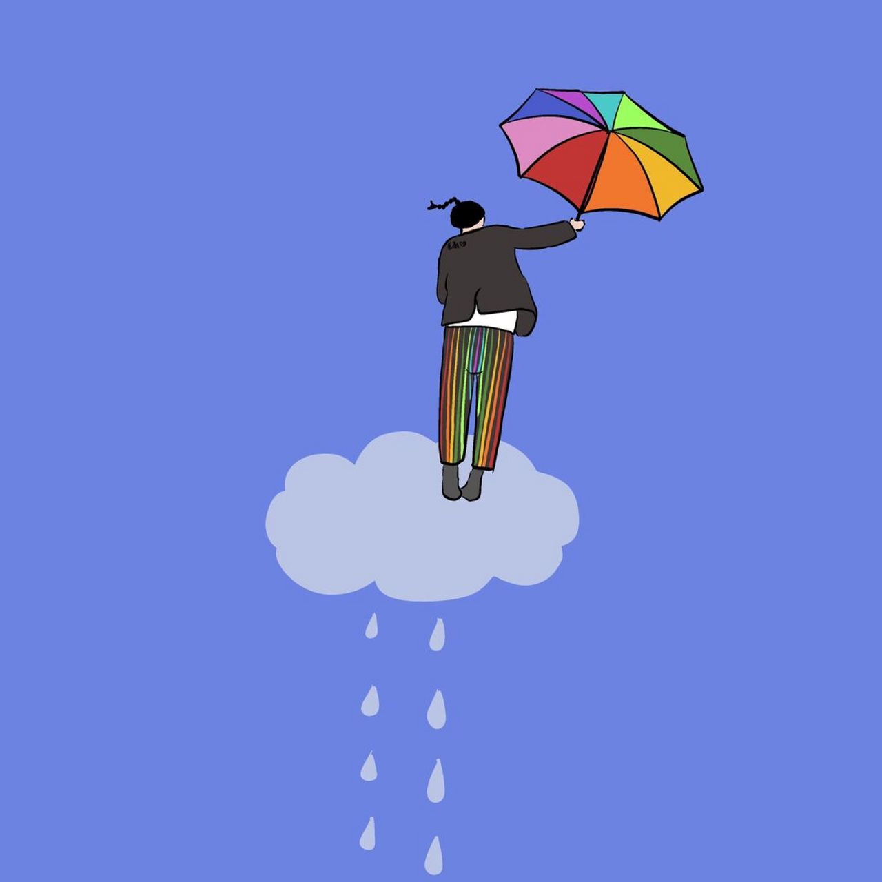 插画 | 情侣头像 | 保持热爱,奔赴山海 图片可做个人头像,个人壁纸
