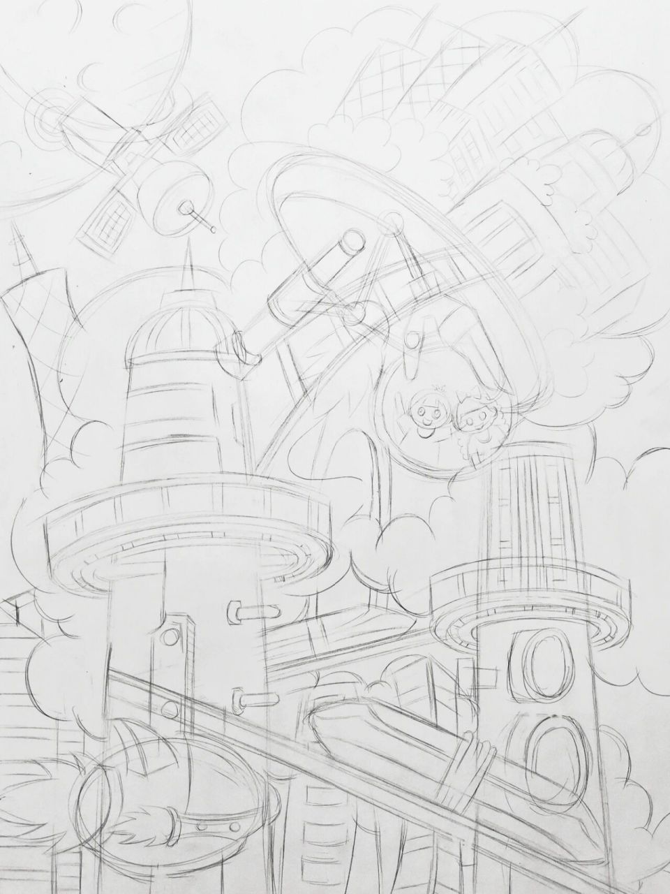 98996904科幻画|步骤|黑白线稿|分享 739915主要材料