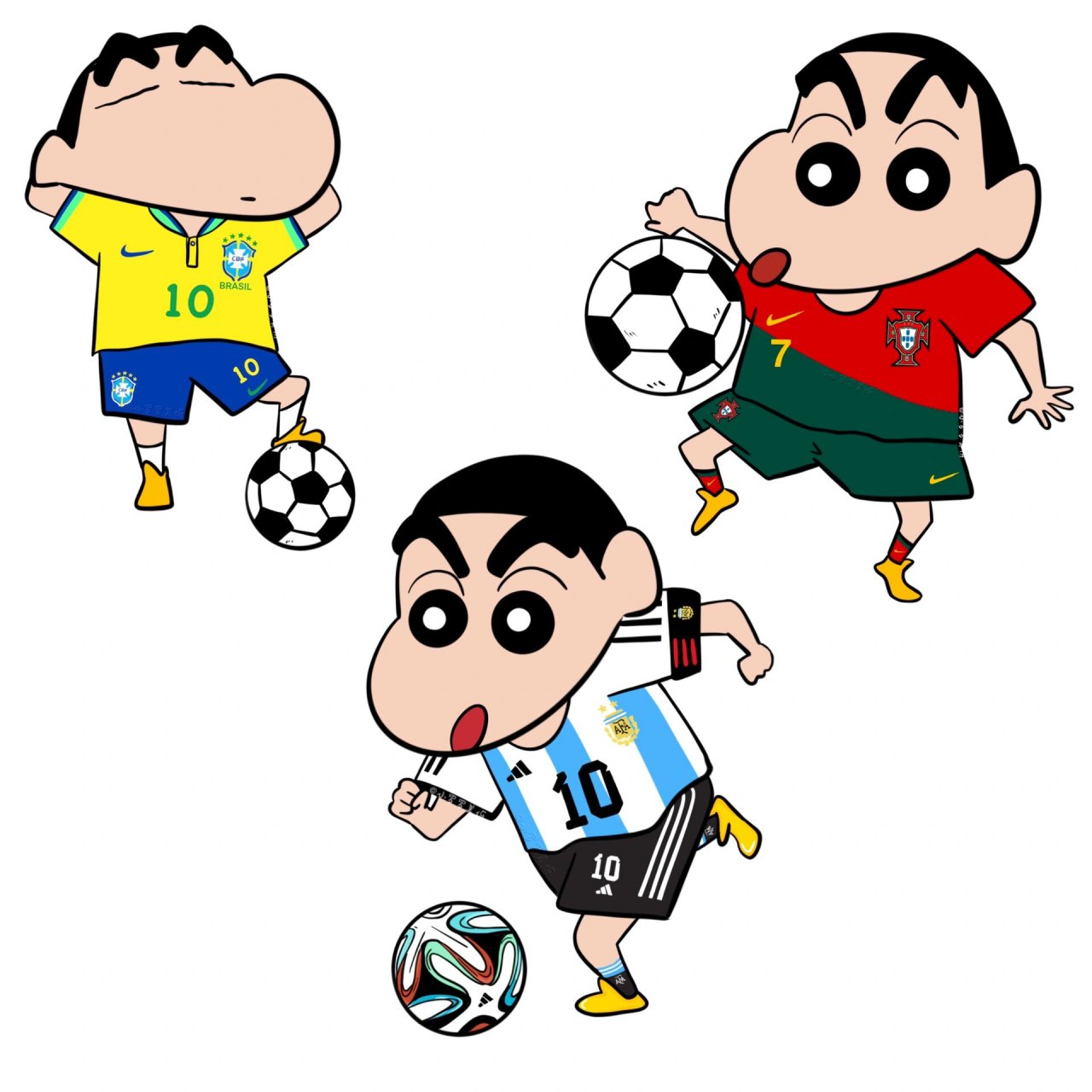蜡笔小新世界杯头像——新鲜出炉! 今晚注定要熬个大夜看内马尔和c罗!