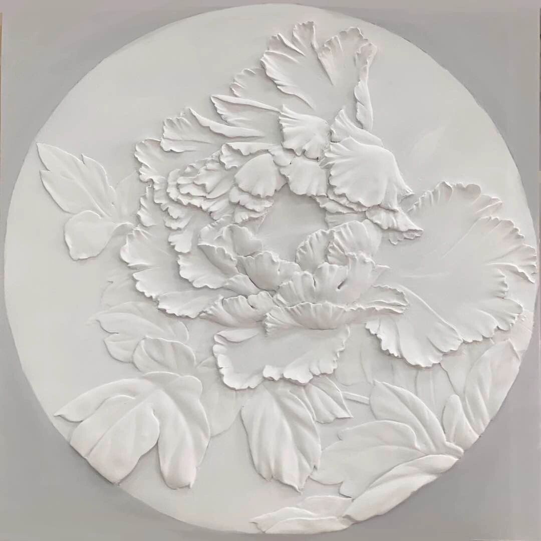 浅浮雕牡丹作品分享