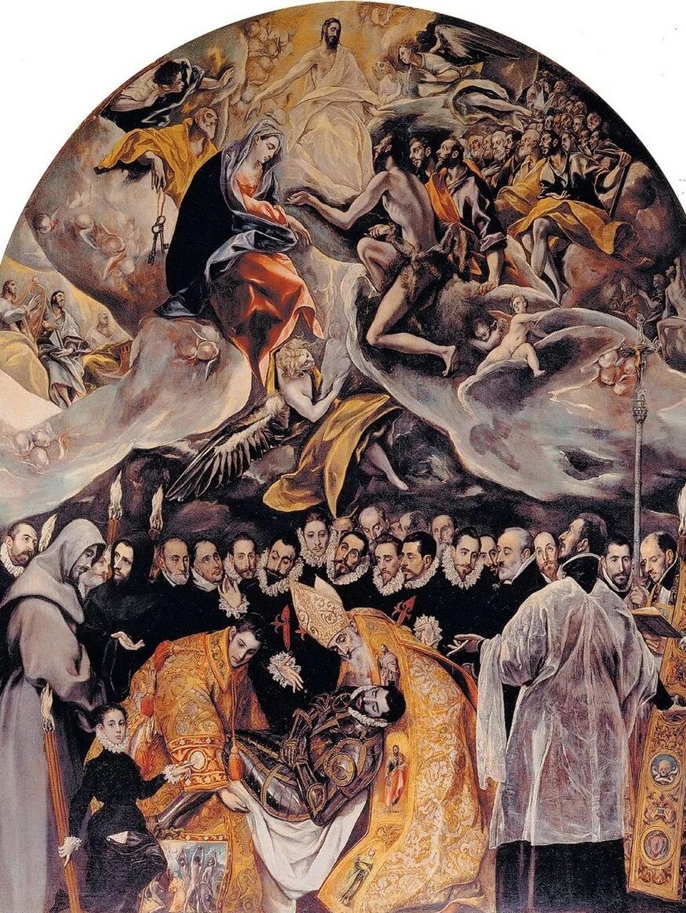 每日名画 | 格列柯《奥尔加斯伯爵的葬礼》 96作品:奥尔加斯伯爵的