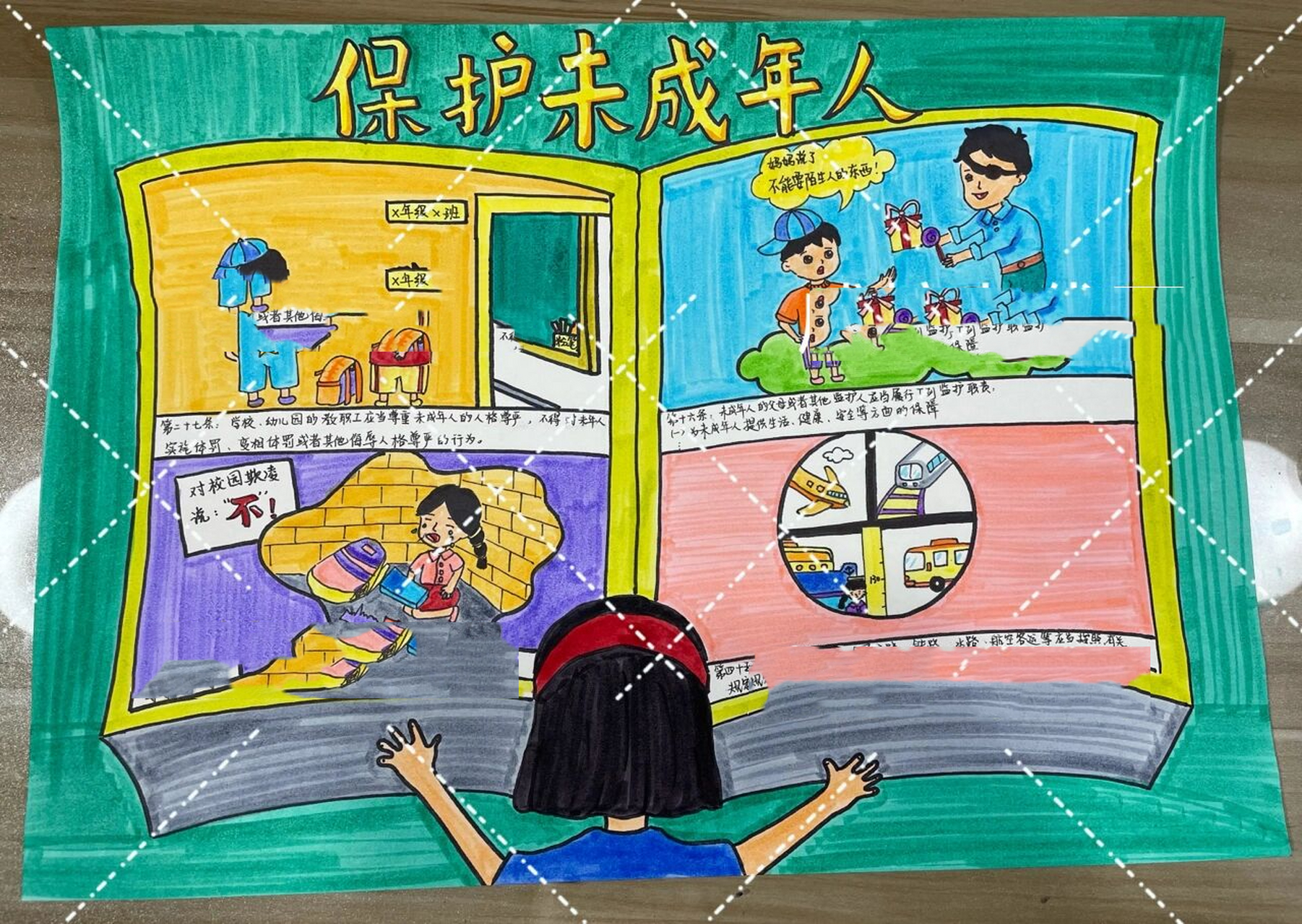 未成年人保护主题绘画 11566绘画主题:关于未成年人学校保护规定