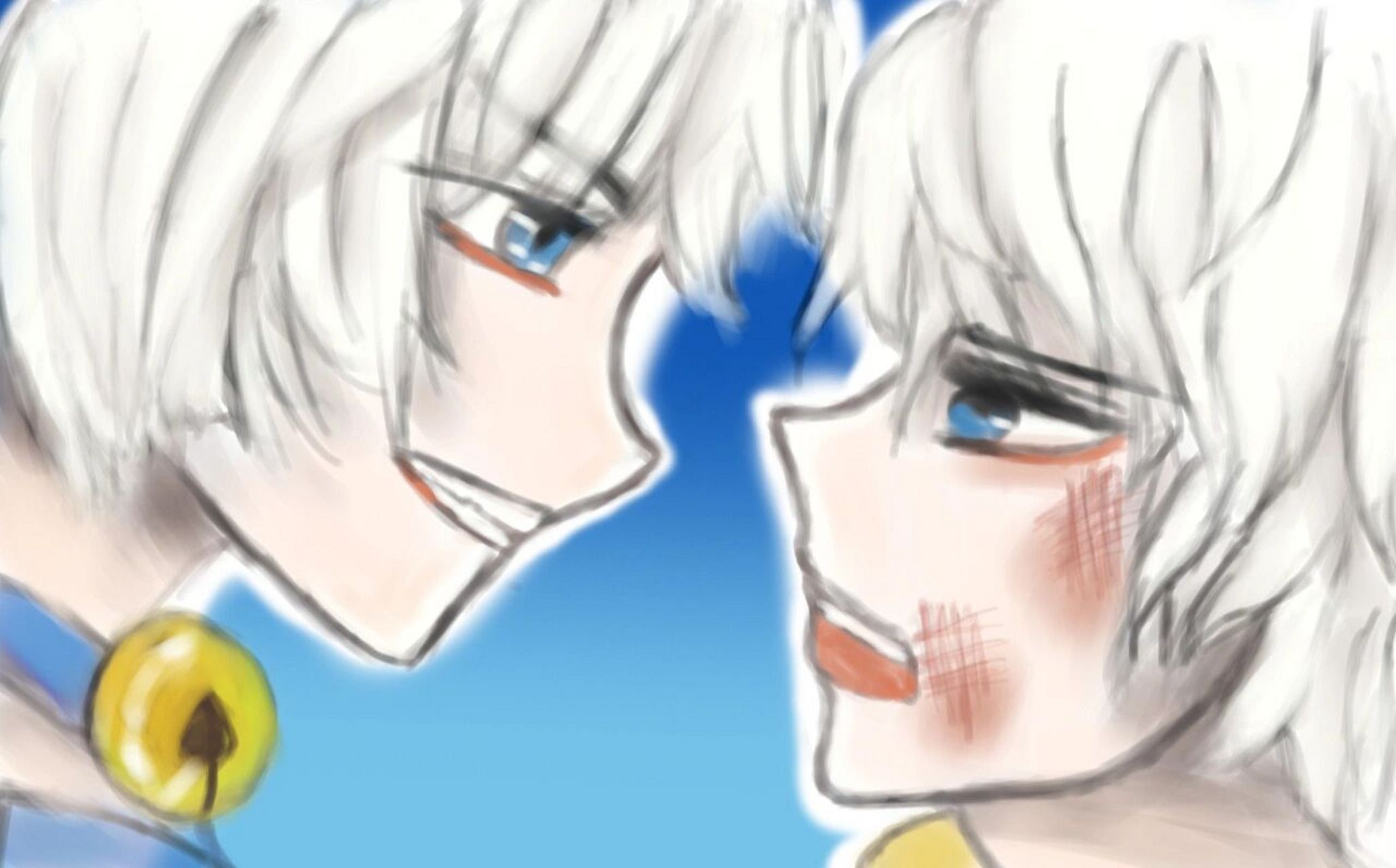 双喜cp手绘拟人 双喜好不戳,爱了爱了.