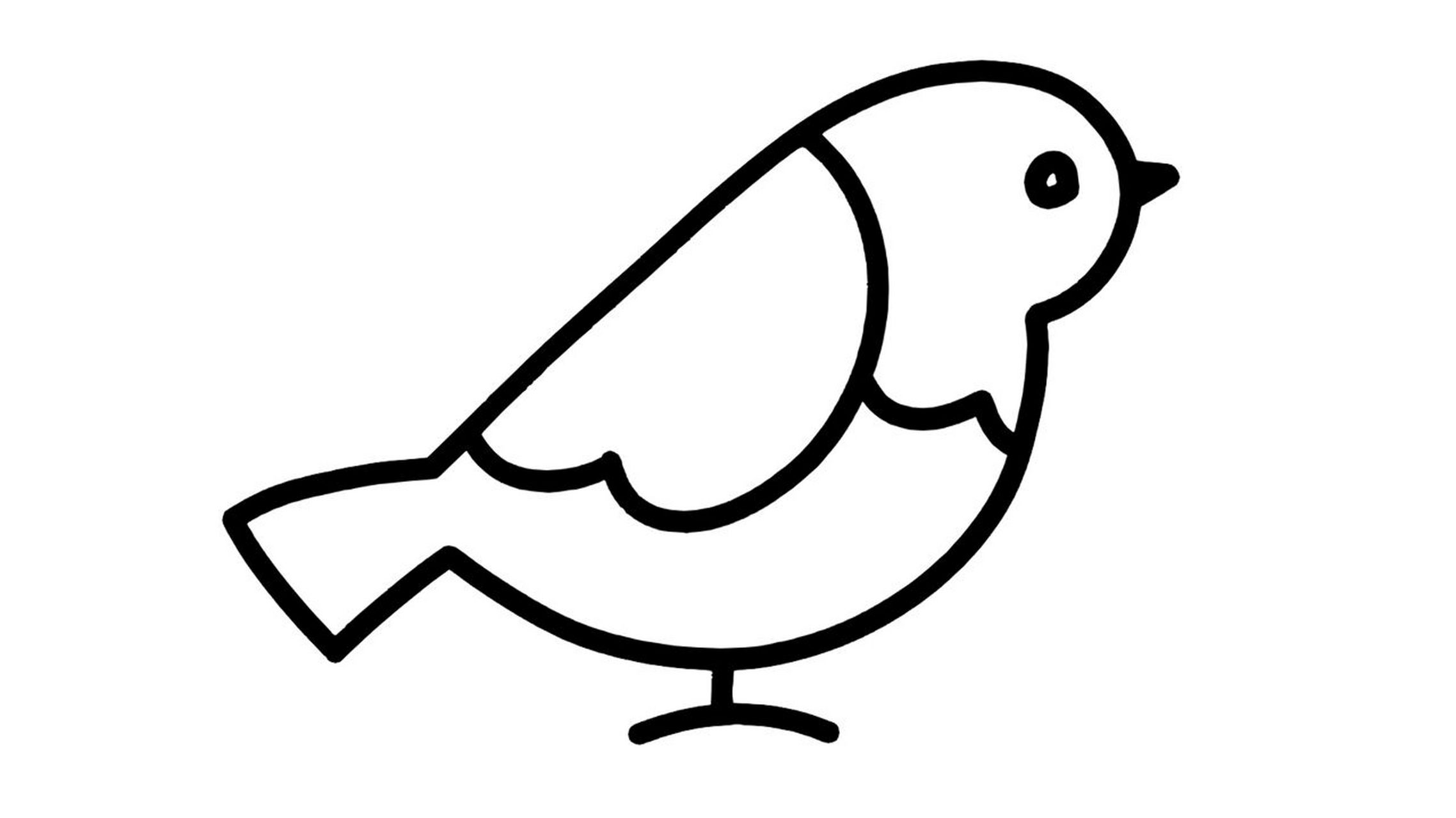 最简单画小鸟可爱画法图片