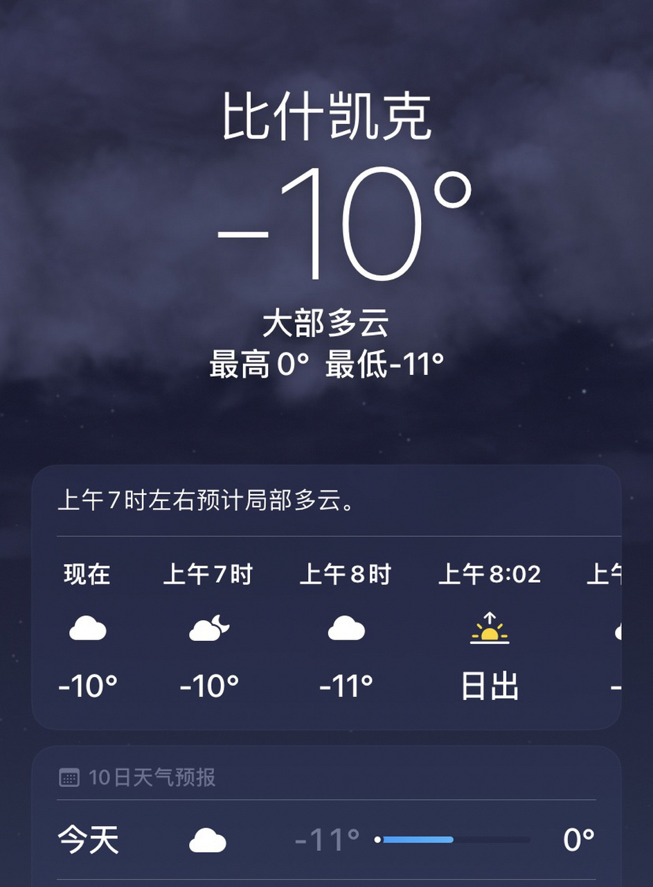 地球随机天气预报 046 2023年2月13日 比什凯克,吉尔吉斯斯坦(utc  6)