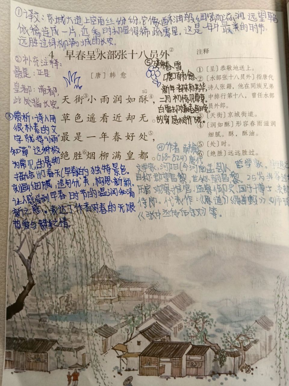 0 早春呈水部张十八员外/江上渔者/泊船瓜洲/游园不值