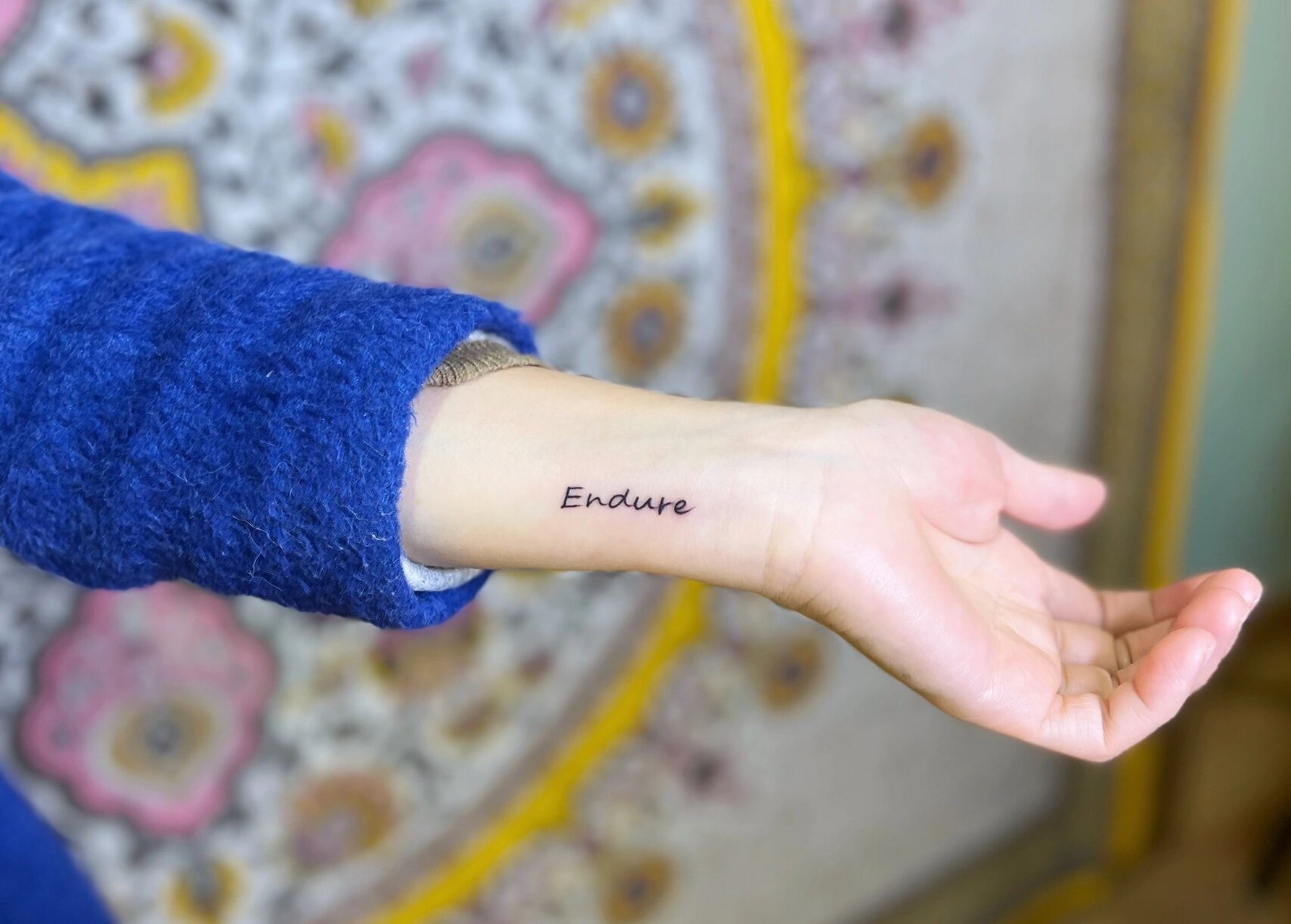 "endure"忍字纹身 还记得那些年你们纹过的忍字吗?