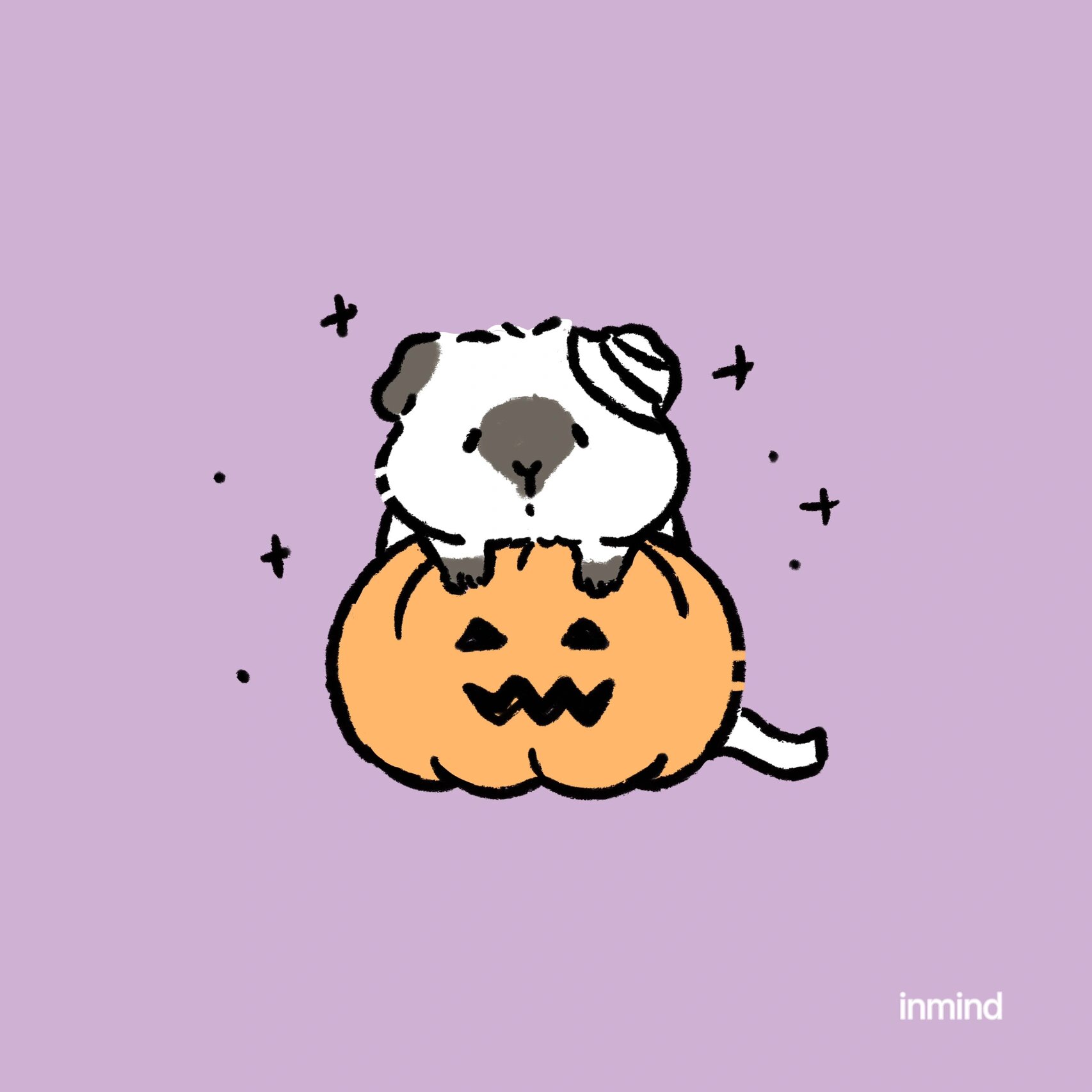 原创|荷兰猪|豚鼠|万圣节可爱mini头像99