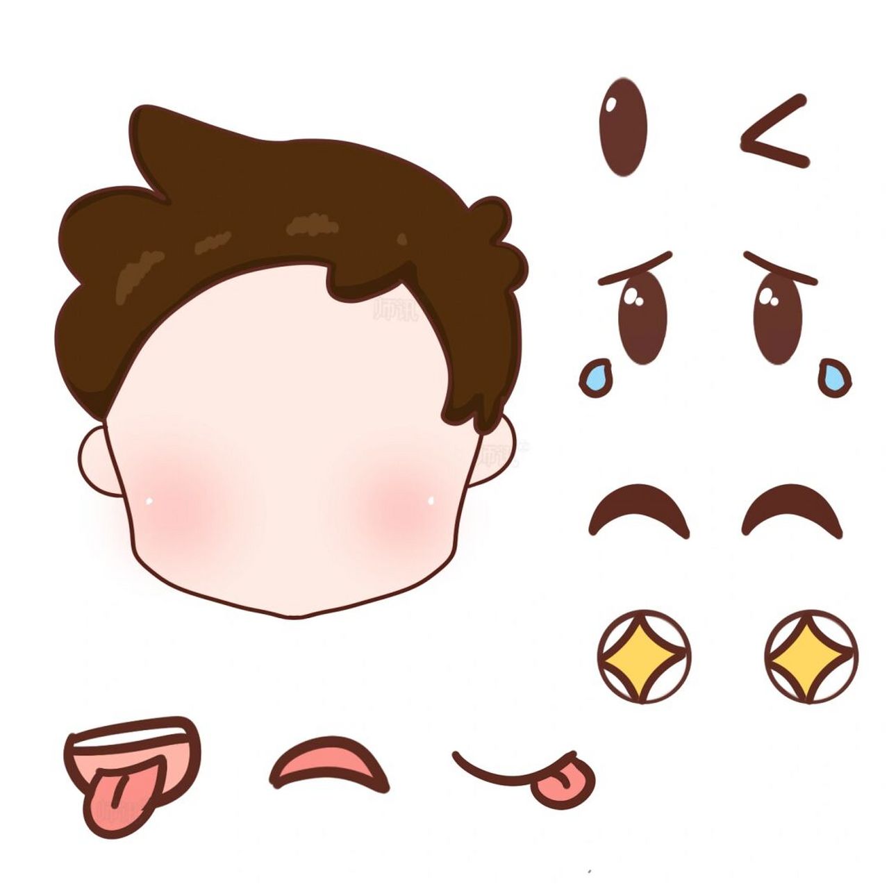 幼儿园娃娃家区域操作材料 99可直接打印素材哦 99好玩的五官认识