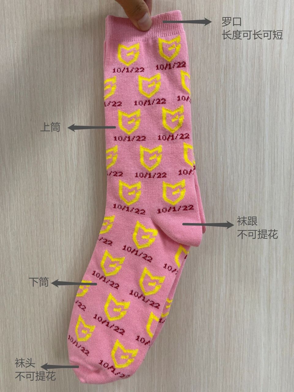 教你认识袜子的不同部位 描述袜子的几个基本部位就是上面这些啦,入门