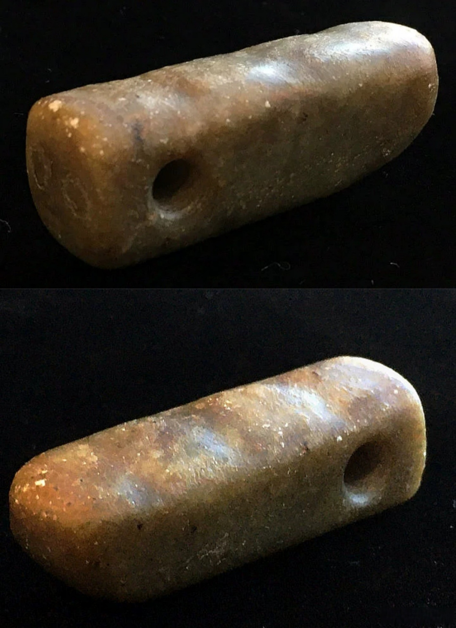 古玉##古玉居珍藏# 红山文化 玉蚕,6500年的时光形成的熟润皮壳,着