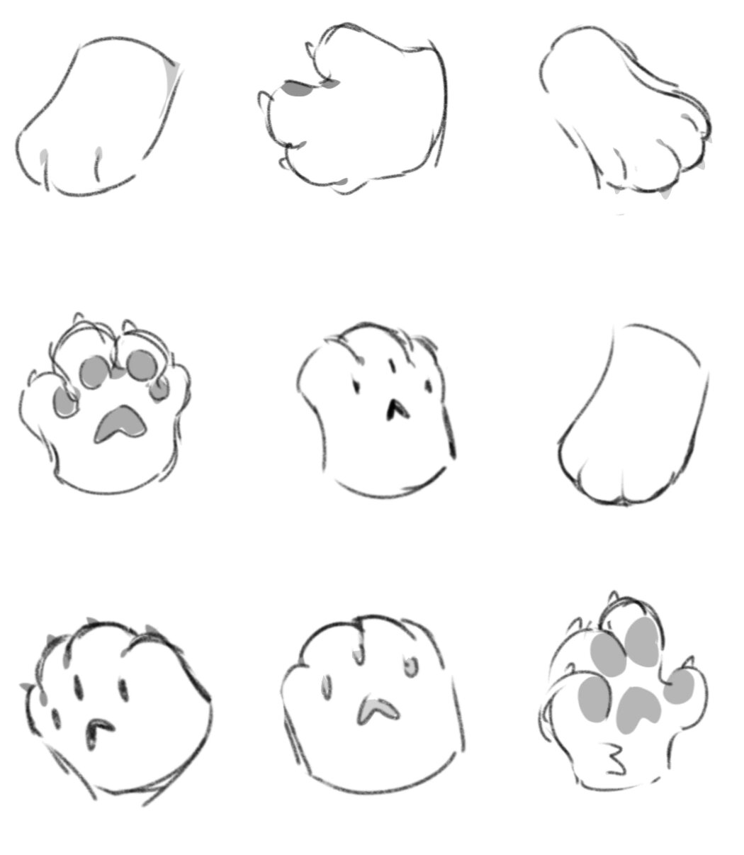 自己画的爪子 ,抱图随意