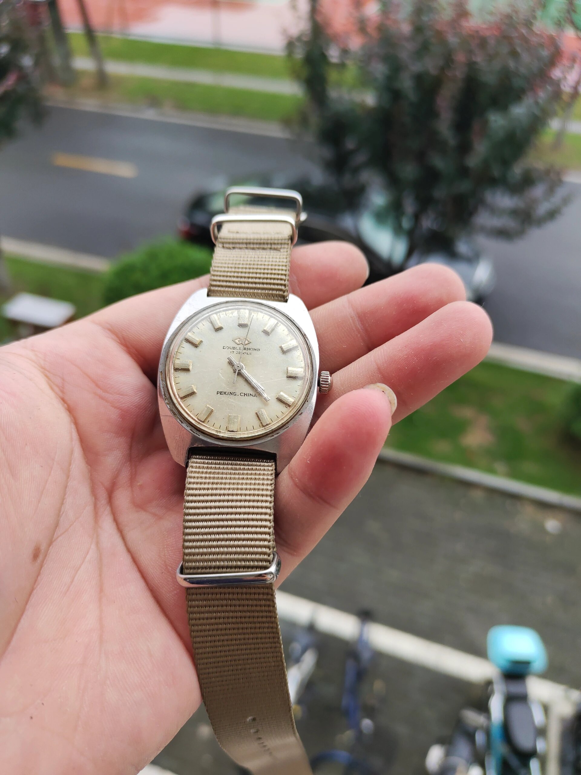 北京双菱牌手表欣赏 保养一块老国表,七十年代末北京双菱牌手表 ,zb-1