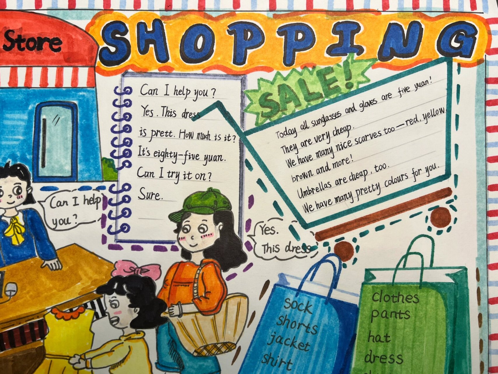 go shopping手抄报图片图片