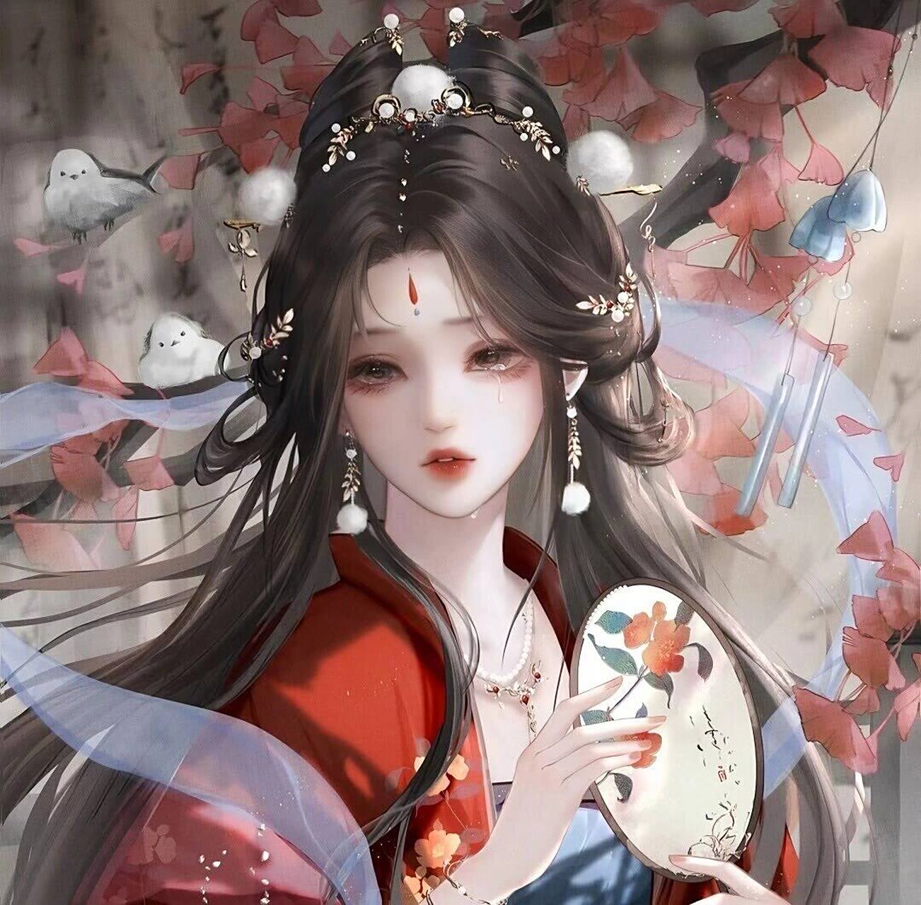 好看古风流的泪女子头像,仙气唯美!