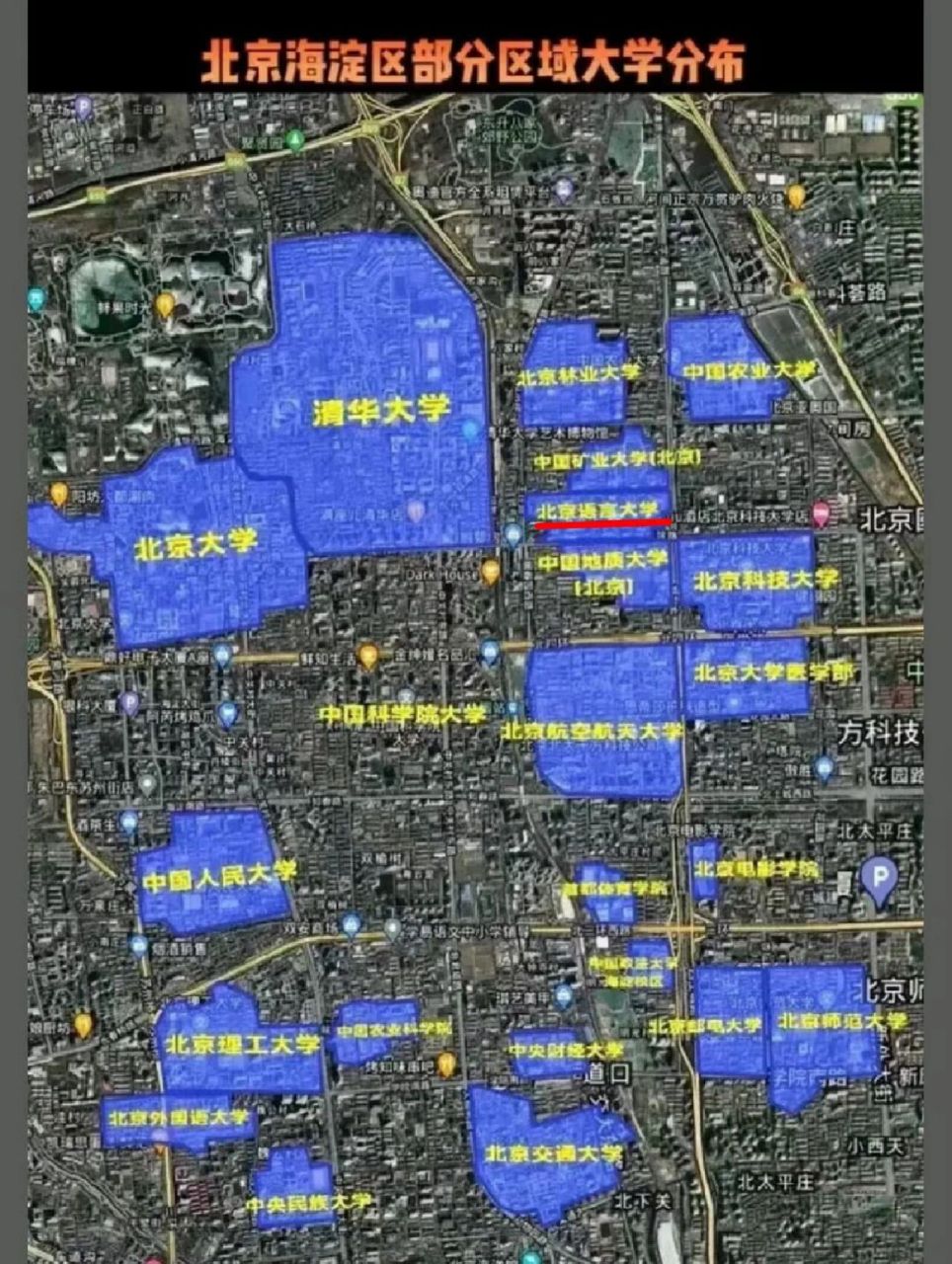 北京海淀区的各大高校