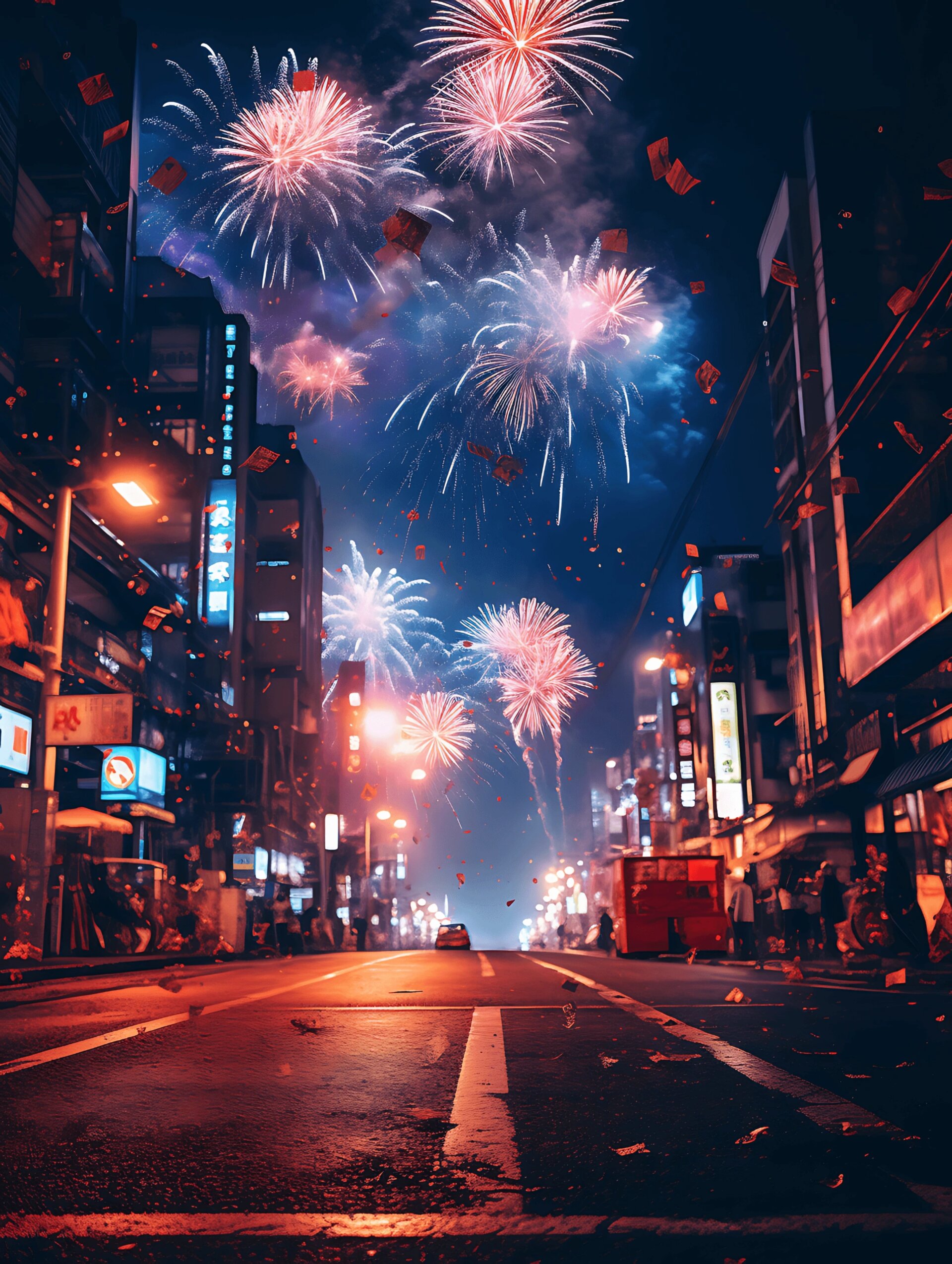 烟花夜景|可商素材